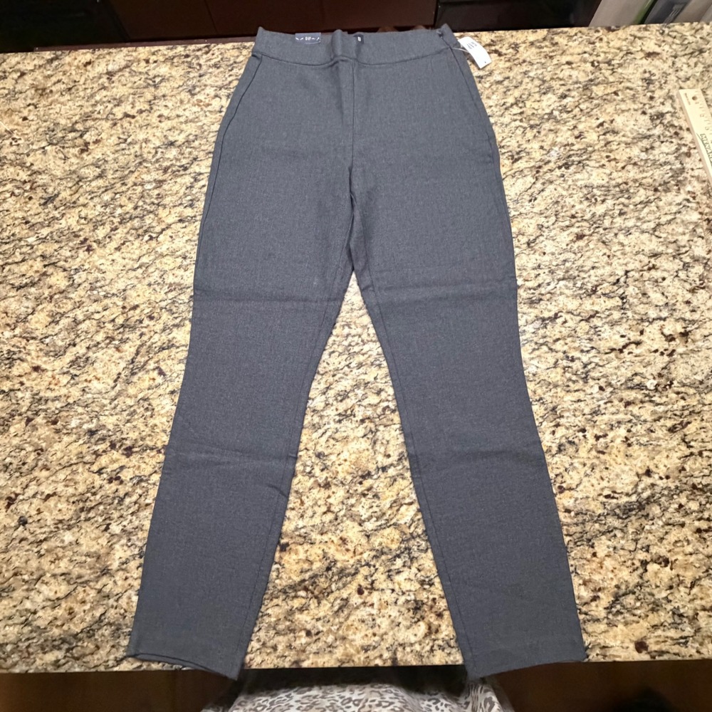 NEW Gap Womens High Rise Legging Pants Gray Side Zip Stretch Trousers ws